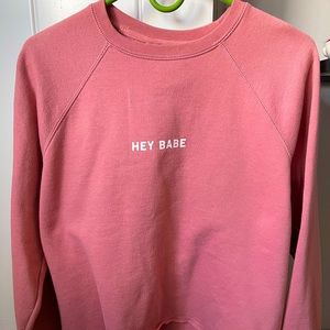 Brunette the Label “Hey Babe” sweater size M/L